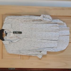 Black and white collared blouse